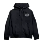 BURIKI'N RECORDSのブリキン定番ロゴ(ホワイトロゴ) Zip Hoodie