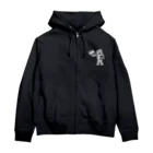 ari designのモノクロ・読書が大好きなクマ Zip Hoodie