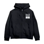 QUQU_WORKSのノーミュージックノーライフ ビッグマフデザイン ホワイト Zip Hoodie