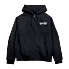 QUQU_WORKSのノーハイラックスノーライフ ホワイト Zip Hoodie