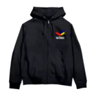 リジット・モータースポーツのTETRX透過ロゴ紺 Zip Hoodie