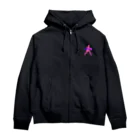 freenotomoの配達員アイテム　”ピンク” Zip Hoodie