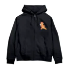 satoayaのアニマルカフェのキャンディードラゴン　橙 Zip Hoodie