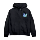 satoayaのアニマルカフェのキャンディードラゴン　青 Zip Hoodie