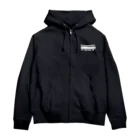 QUQU_WORKSのノーサーフスケートノーライフ サーフスケートデザイン ホワイト Zip Hoodie