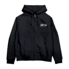 まきのTシャツ屋さんの74（文字色ホワイト） Zip Hoodie