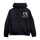 スタイル112の黒猫　キュビズム01 Zip Hoodie