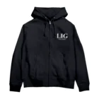 LIG ~Life is gamble~のLIGホワイトロゴ Zip Hoodie