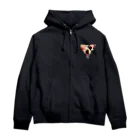 【三角形の穴】の▼4【逆三角形の穴】 Zip Hoodie