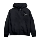 麦畑のRELAXロゴと猫 Zip Hoodie