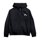 onehappinessのMY LOVE POODLE（プードル）　ホワイト Zip Hoodie