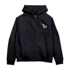 onehappinessのMY LOVE SHIBA（柴犬）　ホワイト Zip Hoodie