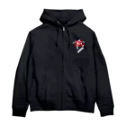 DRIPPEDのSKATEBOARDER-スケートボーダー-白ロゴ Zip Hoodie