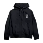 Andiamoの毛深サボテン（白） Zip Hoodie