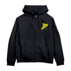 熊猫庵（kumanekowan）のocarina イエローライン入り Zip Hoodie