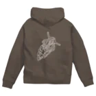 マズルノマの棘皮動物　幼生 Zip Hoodie