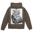 Tomoharu MitsudairaのEX-libris  犬の蔵書票 Zip Hoodie