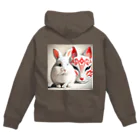 AtelierY2の狐面と兎 Zip Hoodie