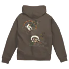 もしもしこちら文鳥の文鳥風神雷神 Zip Hoodie