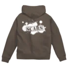 SCARSのペイントロゴ（ホワイト） Zip Hoodie