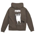 ほっかむねこ屋（アトリエほっかむ）のたちあがるねこ Zip Hoodie