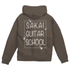 TACAのグッズ売り場のSAKAI GUITAR SCHOOL 白文字 Zip Hoodie