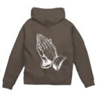 metao dzn【メタヲデザイン】のPraying Hands (wh) Zip Hoodie