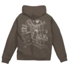 気ままに創作　よろず堂のレトロ純喫茶　白 Zip Hoodie