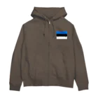 お絵かき屋さんのエストニアの国旗 Zip Hoodie