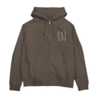 Eggplant Kingののっぺり1 【白】 Zip Hoodie