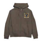 usa100のピキーン！うさぶた寝不足 Zip Hoodie