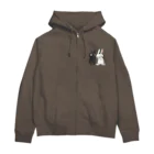 シシシFRIENDSのシシシうさぎ&シシシくろねこ Zip Hoodie