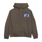 栗坊屋のパウダーブルーが泳ぐ海 Zip Hoodie