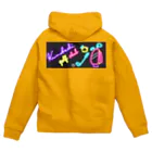 クマバチゴルフ倶楽部のクマバチとまばゆいネオン Zip Hoodie