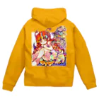 月蝕ざっか店＠SUZURIのGuru Guru Akuma*（For Backprint） Zip Hoodie