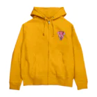 Full of vitality　(フル　オブ　バイタリティ)のElephant☆PINK　(ピンク色の象)　Full of vitality　(フル　オブ　バイタリティ) Zip Hoodie