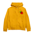 右手リアンうめもと公式のイチゴのかずや Zip Hoodie