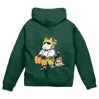 ほっかむねこ屋（アトリエほっかむ）の実りの秋ねこ（きのこねこ続編） Zip Hoodie