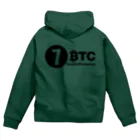 10BTCの7BTC(Black-Logo) Zip Hoodie