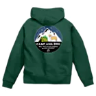 Kazunari0420のCamp with dog (ボーダーコリー　レッド） Zip Hoodie