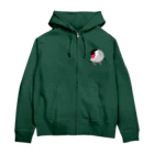 ほほらら工房 SUZURI支店の首をかしげる桜文鳥 Zip Hoodie