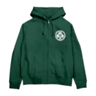 戦国神社 -戦国グッズ専門店-の本多忠勝/徳川四天王/本多立ち葵/ホワイト Zip Hoodie