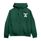 戦国神社 -戦国グッズ専門店-の毛利元就/長門三つ星/ホワイト Zip Hoodie