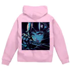 kangekiのサイバーパンクサムライガールNo.5 Zip Hoodie