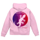 ハロー! オキナワのYaaRuuやもり(背プリント)グラデーション　[Hello!Okinawa]  Zip Hoodie