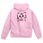 兎猫庵のハート猫 Zip Hoodie