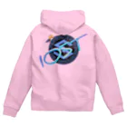 IOST_Supporter_CharityのIOST（バックプリントシリーズ）【ホッパーデザイン】 Zip Hoodie