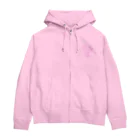 栗坊屋のピンクのピグミーシーホース Zip Hoodie