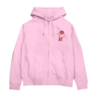 とろんぴのおみせの赤いアルパカさん Zip Hoodie