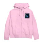 kangekiのサイバーパンクサムライガールNo.5 Zip Hoodie